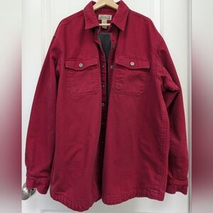 Duluth Trading Co Men's Heavy Canvas Chore Jacket -Fleeced Line